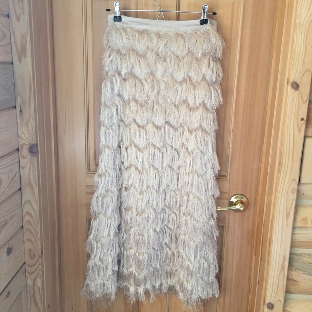 Mia Joy eyelash fringe skirt, M